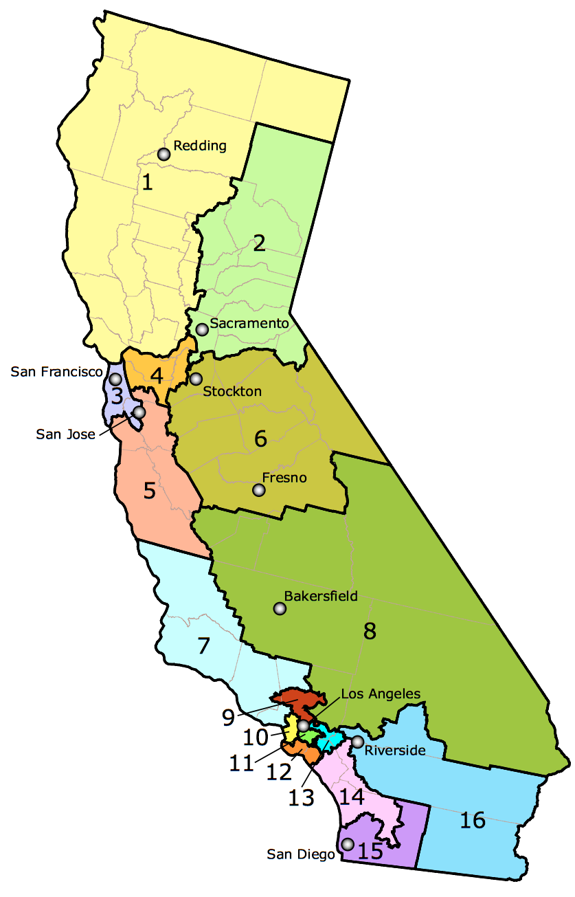 California with 16 Assembly Super Districts